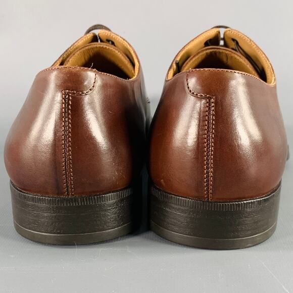GIORGIO ARMANI Size 7.5 Brown Leather Lace-Up Shoes main image 8